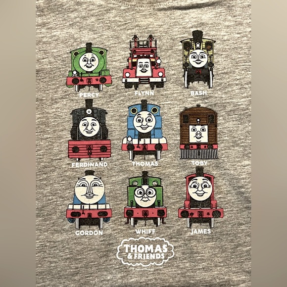 EUC GAP Thomas & Friends Kids T-Shirt with Colorful Train Characters (12-18 mos) - Picture 2 of 7